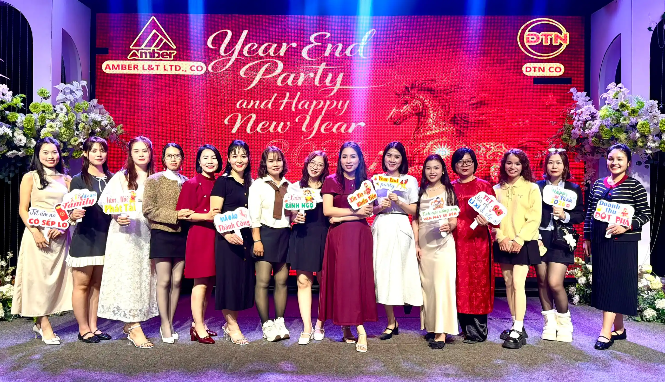 Amber Trans female staff at Year End Party 2024 celebration